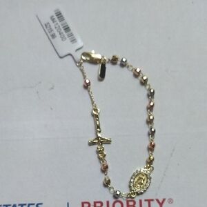 Elegant 14kGF 6" Religious Bracelet